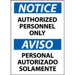  SIGNS AVISO PERSONAL AUTORIZADO ETC NOTICE AUT