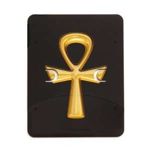  iPad 5 in 1 Case Matte Black Egyptian Gold Ankh 