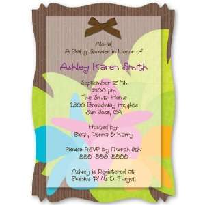  Luau   Personalized Vellum Overlay Baby Shower Invitations 