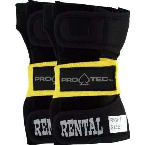  Protec Rental Wrist Large Black Yellow Skate Pads Sports 