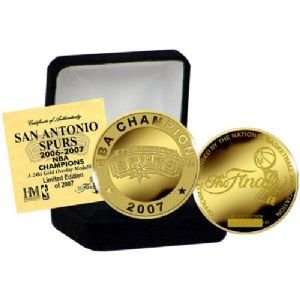  San Antonio Spurs 2007 Nba 24Kt Gold Champion Coin Sports 