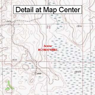 USGS Topographic Quadrangle Map   Arena, North Dakota 