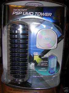 NEW PLAYSTATION PSP UMD LUMINOUS TOWER DISC ORGANIZER  