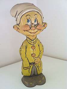 Marx 1938 Wind Up Tin Litho Dopey/Snow White Toy  