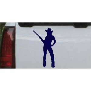   .3in    Cowgirl With Gun Western Car Window Wall Laptop Decal Sticker