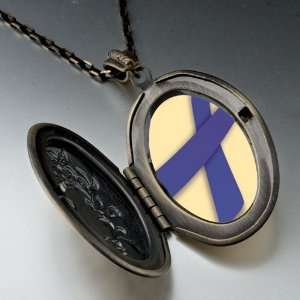  Periwinkle Ribbon Awareness Pendant Necklace Pugster 