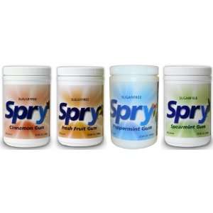  Spry Xylitol Gum 600 Count Variety Pack   4 Jars Health 