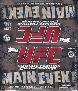 2010 TOPPS UFC MAIN EVENT RETAIL BOX *1 AUTO OR MEM/BX* BLOWOUT CARDS 