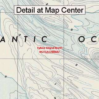  USGS Topographic Quadrangle Map   Tybee Island North 
