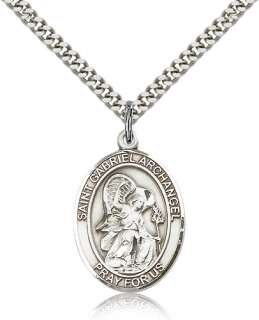 Sterling Silver St. Gabriel the Archangel Medal Saint P  