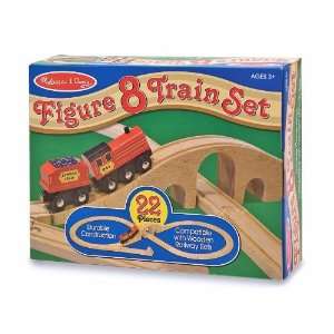    Melissa & Doug Classic Wooden Figure Eight Train Set Toys & Games