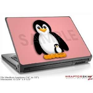  Medium Laptop Skin   Penguins on Pink by WraptorSkinz 