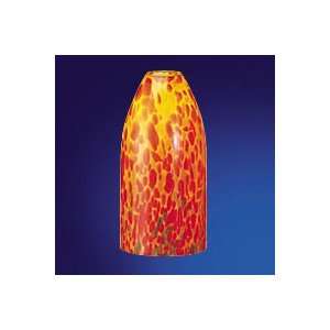  Andromeda Art Glass Shade, Red Fire   Nrs80 452Rf
