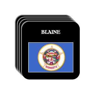 US State Flag   BLAINE, Minnesota (MN) Set of 4 Mini Mousepad Coasters