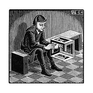  Hand Made Oil Reproduction   Maurits Cornelis Escher   24 