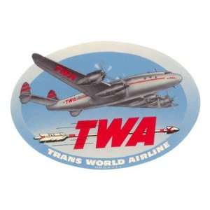  Decal with Twa Airplane Premium Poster Print, 16x24