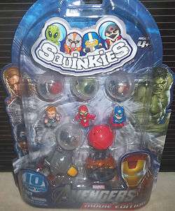 New Squinkies Marvel Avengers Movie Edition 8 Squinkies 8 Containers 2 