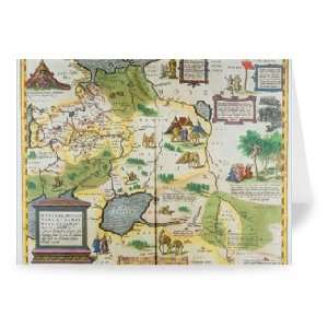  Map of the Russian Empire, 1588 (hand   Greeting Card 
