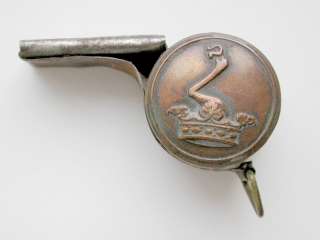 Victorian Aristrocrats Crested Button Pea Escargot Whistle  