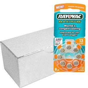 80 x Rayovac Size 13 Hearing Aid Batteries Fit PR 13PA  