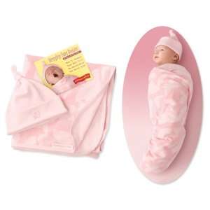  Kiddopotamus & Co. Organic Cotton SwaddleSet with Cap and 