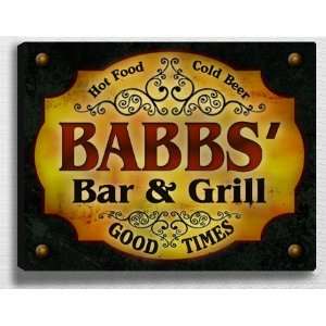  Babbss Bar & Grill 14 x 11 Collectible Stretched 