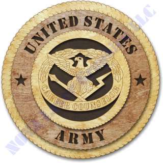 Army Career Counselor Birch Wall Plaque  
