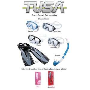  TUSA Mask, Snorkel and Fin Sets