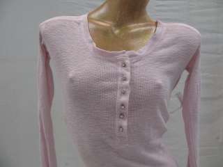 NWOT Twisted Heart Thermal Long Sleeve Studded Heart Top   Size S 