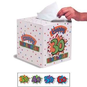  Small Birthday Card Box with Asst. Age Stickers
