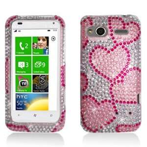  HTC RADAR LARGE FULL DIAMOND PROTECTOR CASE HEARTS Cell 