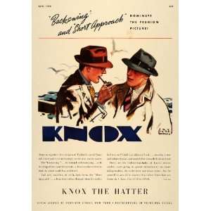  1938 Ad Knox Backswing Short Approach Hat Mens Fashion 