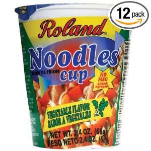 Roland Noodles Cup, Vegetable Flavor, 2.4 Ounce Package (Pack of 12 