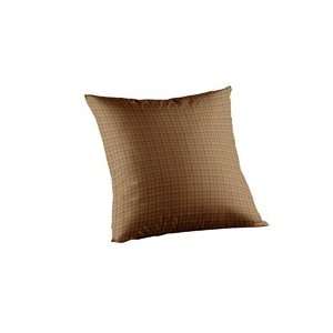  Brown Light Checks, Fabric Throw Pillow 16 X 16 In.