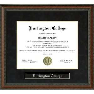  Burlington College Diploma Frame