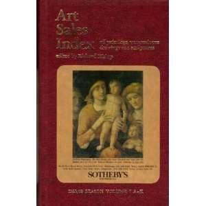   Art Sales Index 1985/86 Season Volume One A K Richard Hislop Books