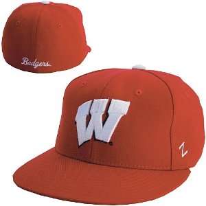  Zephyr Wisconsin Badgers Slider Fitted Hat 7 1/2 Sports 