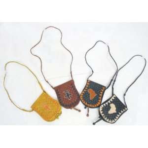  Small Leather Tuareg Neck Purse 