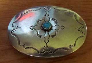   INDIAN STAMPED STERLING SILVER TURQUOISE PILL BOX WESTERN SNUFF  