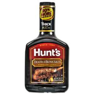 Hunts Hickory & Brown Sugar Barbecue Sauce 21.6 oz  