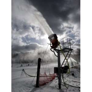 Snow is Made at Ski Roundtop in Lewisberry, Pennsylvania, December 8 