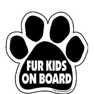  Imagine This Fur Kids on Board Paw Car Magnet, 5 1/2 Inch 
