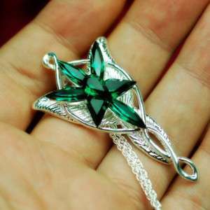 LORD OF THE RINGS Arwen Evenstar Necklace Pendant Green  