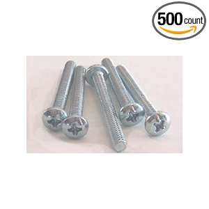   Machine Screws / Phillips / Round Head / Steel / Zinc / 500 Pc. Carton