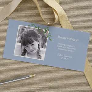  Personalized Holly Berry Photo Postcard Christmas Cards 