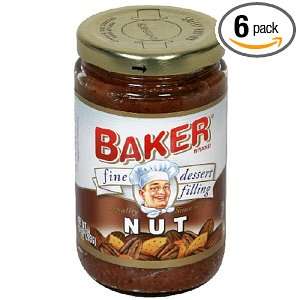 Bakers Nut Filling, 10 Ounce Glass Jars (Pack of 6)  