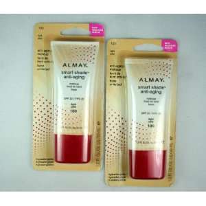  Almay Smart Shade Anti Aging Makeup #100 Light/Pale ( 2 