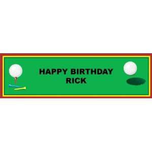 Tee Time Personalized Banner Large 30 x 100
