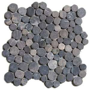  Beluga Grey Circles Grey Kitchen Tumbled Pebbles & Stone 