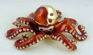 Bejeweled Octopus Treasure Box with Austrian Crystals  